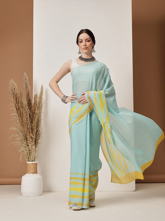 Abstract Printed Soft Mal Cotton Saree