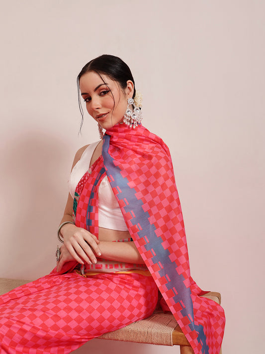 Digital Printed Soft Mal Cotton Saree