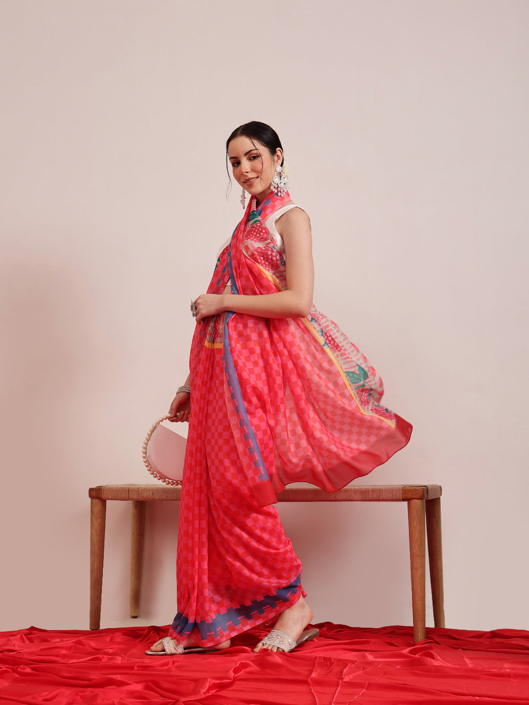 Digital Printed Soft Mal Cotton Saree