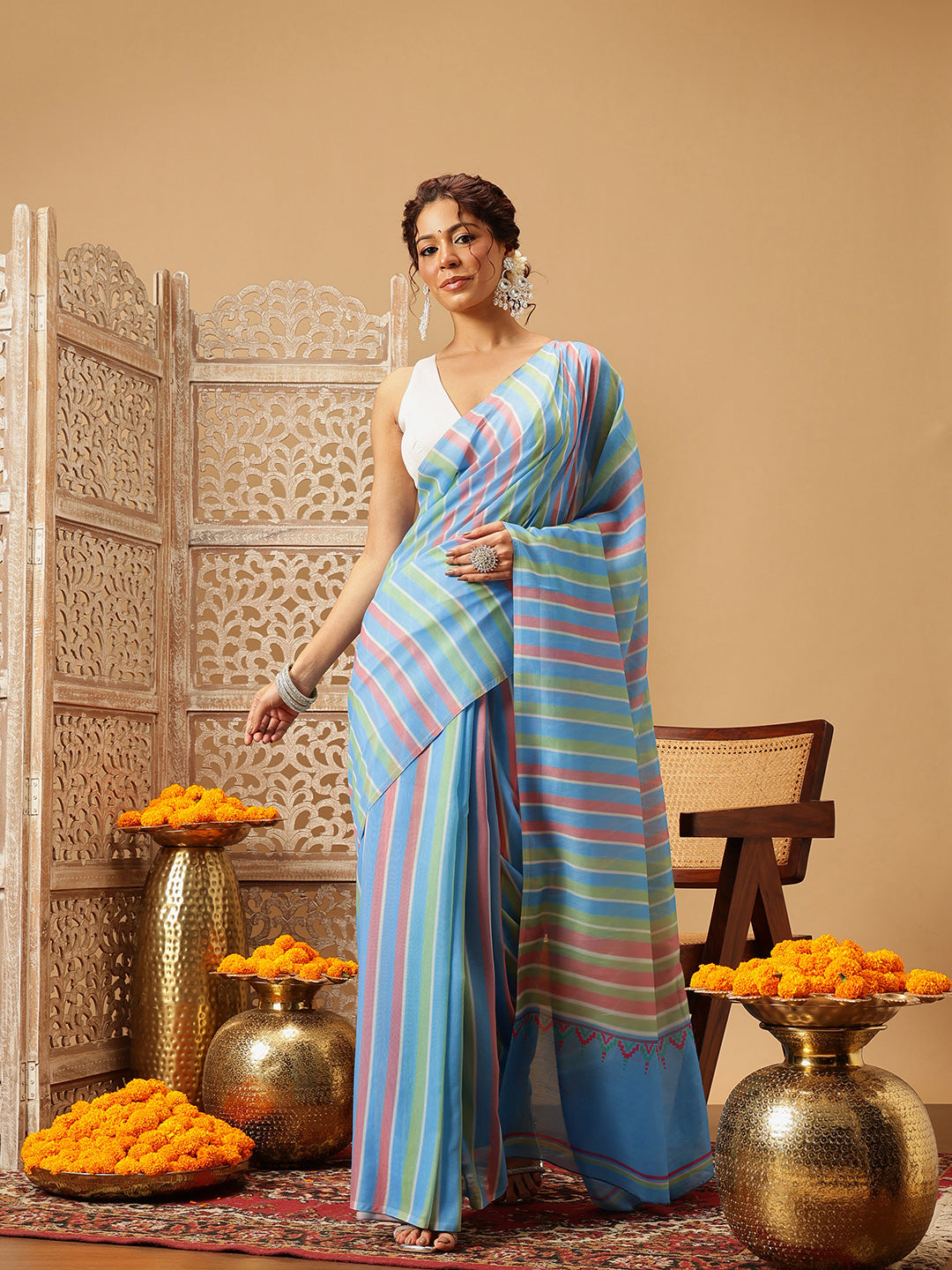 Digital Printed Soft Mal Cotton Saree