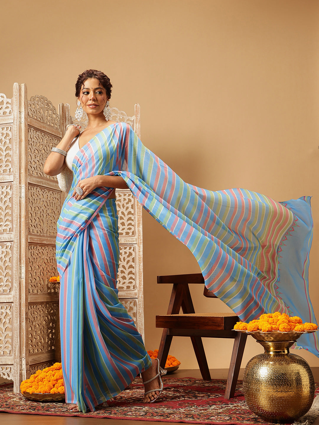 Digital Printed Soft Mal Cotton Saree