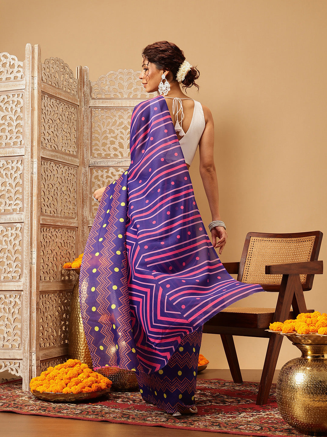 Digital Printed Soft Mal Cotton Saree