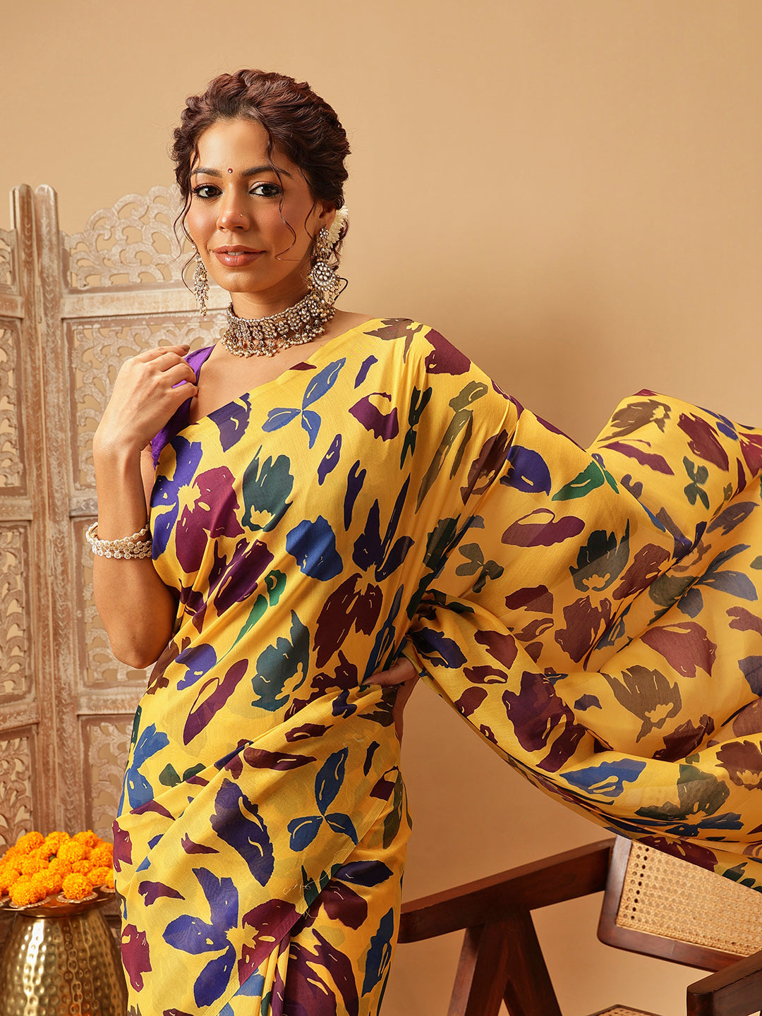 Digital Printed Soft Mal Cotton Saree