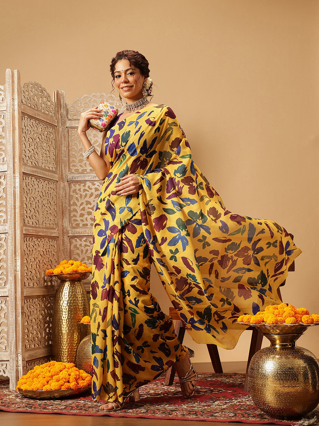 Digital Printed Soft Mal Cotton Saree