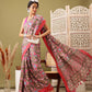 Ikkat Patola Digital Printed Saree Embellished with Tassels