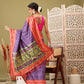 Ikkat Patola Digital Printed Saree Embellished with Tassels
