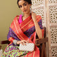 Ikkat Patola Digital Printed Saree Embellished with Tassels