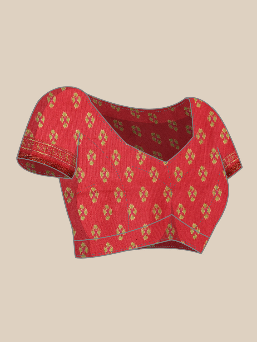 Ikkat Patola Digital Printed Saree Embellished with Tassels