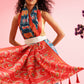 Ikkat Patola Digital Printed Saree Embellished with Tassels