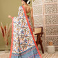 Ikkat Patola Digital Printed Saree Embellished with Tassels