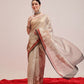 Pichwai Digital Printed Muga Tissue Saree