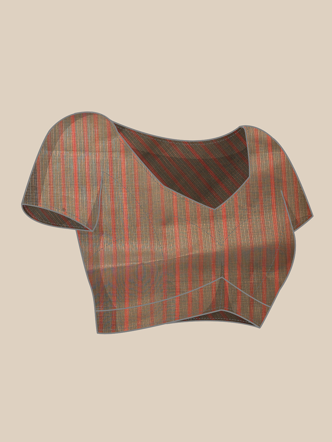 Pichwai Digital Printed Muga Tissue Saree