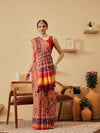 Rajkoti Double Ikat Patola Soft Silk Saree With Tassels