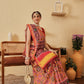 Rajkoti Double Ikat Patola Soft Silk Saree With Tassels