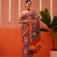 Rajkoti Double Ikat Patola Soft Silk Saree With Tassels