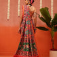 Rajkoti Double Ikat Patola Soft Silk Saree With Tassels
