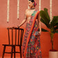 Rajkoti Double Ikat Patola Soft Silk Saree With Tassels