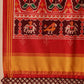 Rajkoti Double Ikat Patola Soft Silk Saree With Tassels