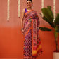 Hyderabadi Double Ikat Patola Soft Silk Saree With Tassels