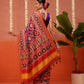 Hyderabadi Double Ikat Patola Soft Silk Saree With Tassels