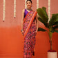 Hyderabadi Double Ikat Patola Soft Silk Saree With Tassels