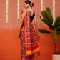 Hyderabadi Double Ikat Patola Soft Silk Saree With Tassels