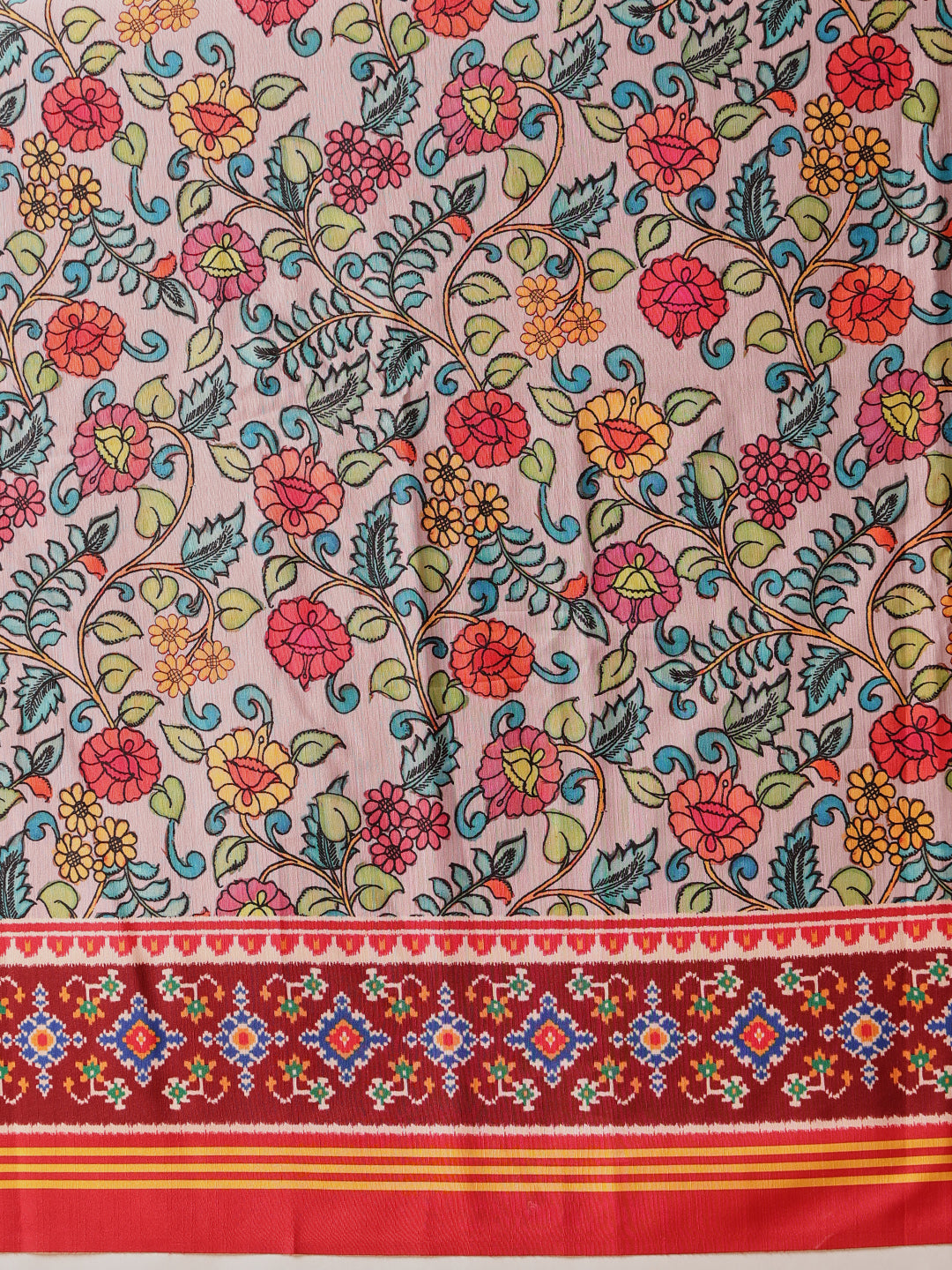 Kalamkari With Traditional Patola Printed Sarees