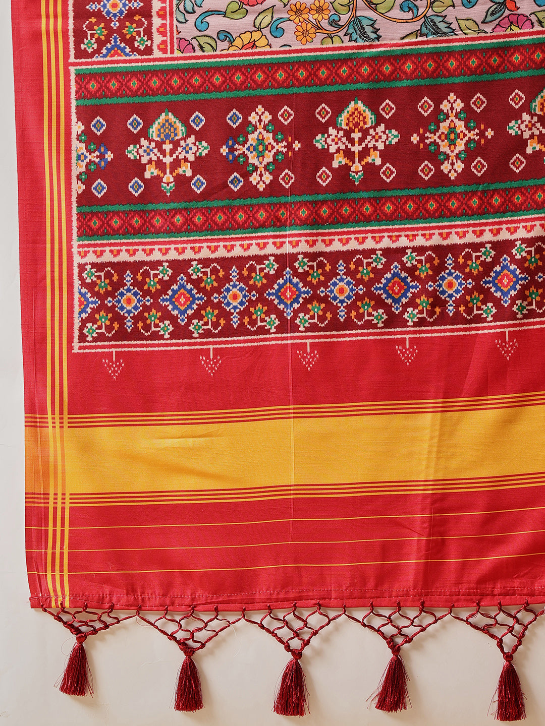 Kalamkari With Traditional Patola Printed Sarees