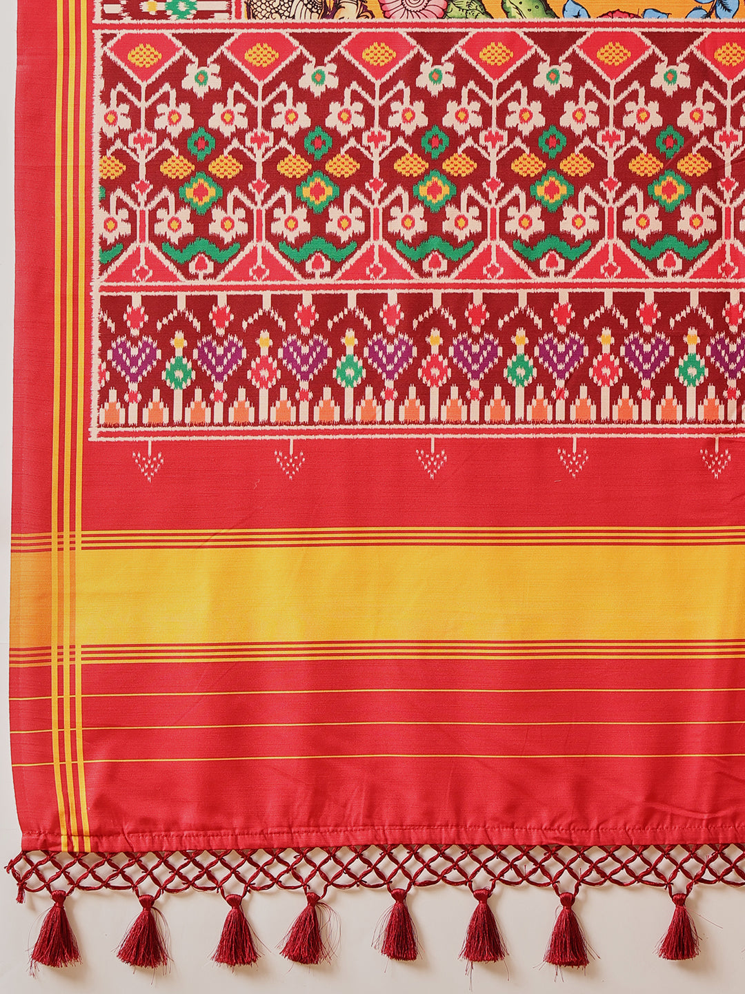 Kalamkari With Traditional Patola Printed Sarees
