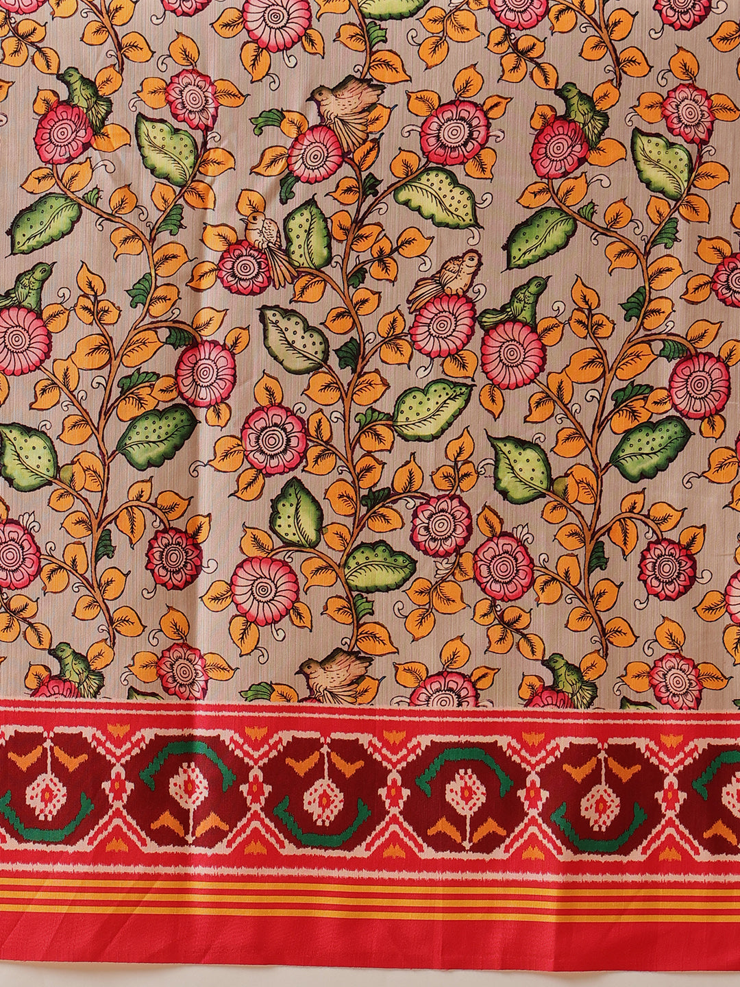 Kalamkari With Traditional Patola Printed Sarees