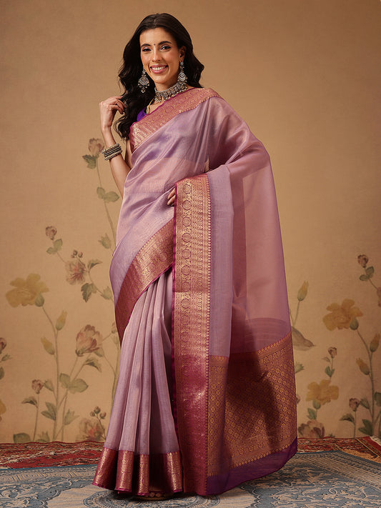 Banarasi Soft Crushed Tissue Silk Saree