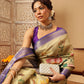 Banarasi Tissue Soft Silk Digital Printed Saree Woven Pallu & Blouse