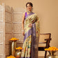 Banarasi Tissue Soft Silk Digital Printed Saree Woven Pallu & Blouse
