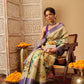Banarasi Tissue Soft Silk Digital Printed Saree Woven Pallu & Blouse