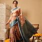 Banarasi Tissue Soft Silk Digital Printed Saree Woven Pallu & Blouse