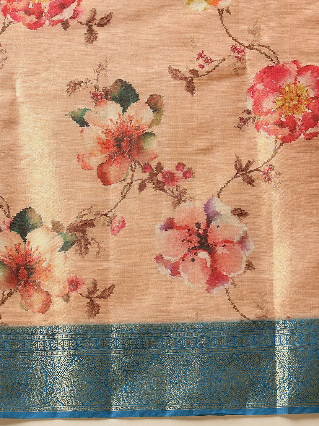 Banarasi Tissue Soft Silk Digital Printed Saree Woven Pallu & Blouse