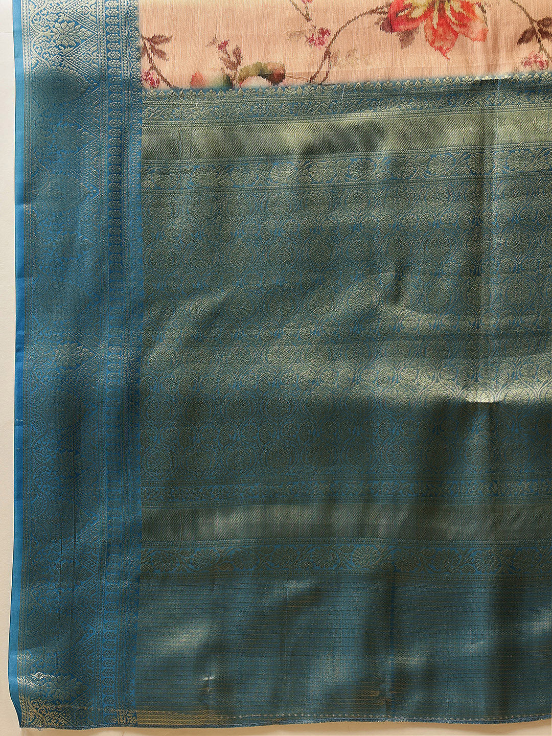 Banarasi Tissue Soft Silk Digital Printed Saree Woven Pallu & Blouse