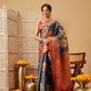 Crushed Tissue Silk Floral Digital Printed Saree