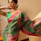 Crushed Tissue Silk Floral Digital Printed Saree