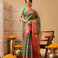 Crushed Tissue Silk Floral Digital Printed Saree
