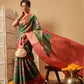 Crushed Tissue Silk Floral Digital Printed Saree