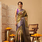 Crushed Tissue Silk Floral Digital Printed Saree