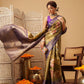Crushed Tissue Silk Floral Digital Printed Saree