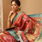 Crushed Tissue Silk Floral Digital Printed Saree