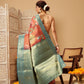 Crushed Tissue Silk Floral Digital Printed Saree