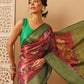 Crushed Tissue Silk Floral Digital Printed Saree