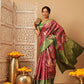 Crushed Tissue Silk Floral Digital Printed Saree