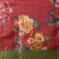 Crushed Tissue Silk Floral Digital Printed Saree
