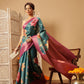Crushed Tissue Silk Floral Digital Printed Saree