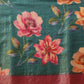 Crushed Tissue Silk Floral Digital Printed Saree